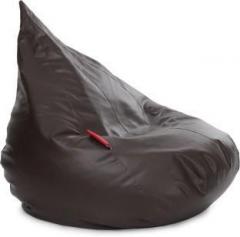 Style Homez XXL HumBug XXL Size Chocolate Brown with Beans Teardrop Bean Bag With Bean Filling