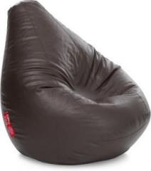 Style Homez XXXL Classic XXXL Size Chocolate Brown Color with Beans Teardrop Bean Bag With Bean Filling