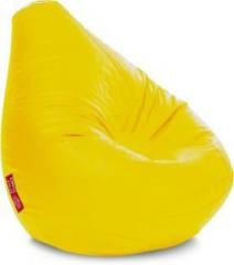 Style Homez XXXL Classic XXXL Size Yellow Color with Beans Teardrop Bean Bag With Bean Filling