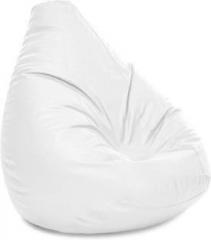 Style Homez XXXL Jumbo SAC Elegant White Color with Beans Teardrop Bean Bag With Bean Filling