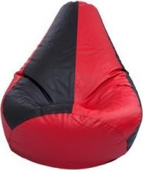 Styleco XL Red & Black Teardrop Bean Bag With Bean Filling