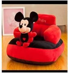 Sumitra Enterprises Mickey Mouse Shaped Soft Plush Cushion Fabric Sofa