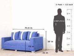Sunny Designer Sofas Fabric 3 + 1 + 1 Blue Sofa Set