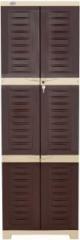Supreme Fusion 3 Four Door Storage Cabinet in Brown & Beige Plastic Cupboard