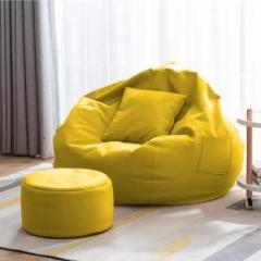 Swiner XXXL 3XL Bean Bag with Footrest & Cushion Ready to Use with Beans Bean Bag Chair With Bean Filling
