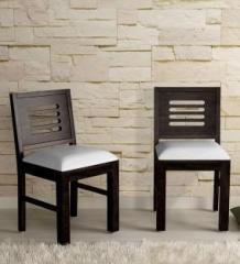 Taskwood Furniture Premium Quality Solid Wood Dining Chair Set Of Two, Cushion : Grey Solid Wood Dining Chair