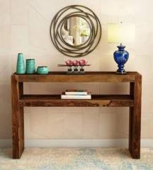 Taskwood Furniture Solid Wood Sheesham Wood Console/ End/ Corner Table For Living Room, Bedroom Solid Wood Console Table