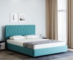 The Alankarr Chesterfield Upholstery Bed Engineered Wood King Bed