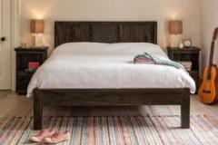 The Attic Sheesham Wood Solid Wood Queen Bed