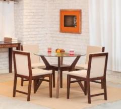 The Jaipur Living Glass 4 Seater Dining Set