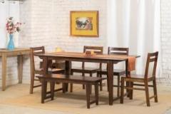 The Jaipur Living Torino Solid Wood 6 Seater Dining Set