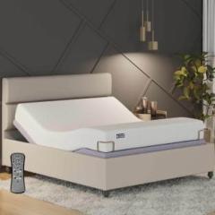 The Sleep Company Elev8 Smart Adjustable Denver Beige Bed Frame King Size Metal King Bed