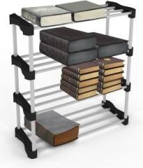 Tnt The Next Trend Cady Easy to Assemble, Space Saving Multipurpose Rack Plastic Open Book Shelf