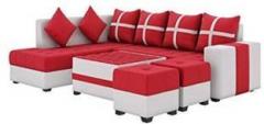 Torque Jamestown Fabric 3 + 2 + 1 + 1 Red Sofa Set