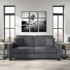 Torque Moscow 2 Seater Fabric Sofa For Living Room Dark Grey Fabric 2 Seater Sofa