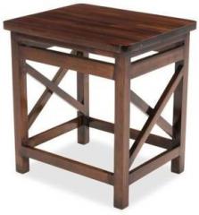 True Furniture Sheesham Wood Bedside End Table for Home and Living Room Solid Wood Bedside Table