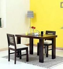 True Furniture Sheesham Wood Dining Table Set with 2 Chairs for Living Room Solid Wood 2 Seater Dining Set