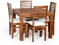 True Furniture Solid Wood 4 Seater Dining Set