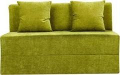 Uberlyfe 2 Seater Sofa Cum Bed Chenille Fabric 4' X 6' Feet Washable Cover with 2 Cushions Double Sofa Bed