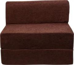 Uberlyfe 2 Seater Sofa Cum Bed Perfect for Guests Poly Cotton Fabric Washable Cover Chocolate Brown| 4' X 6' Feet. Double Sofa Bed