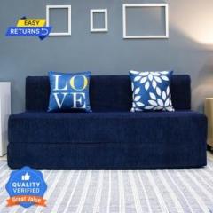 Uberlyfe 3 Seater Sofa Cum Bed | 5 Ft x 6 Ft |Premium Chenille | 2 Cushions Double Sofa Bed