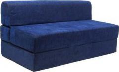 Uberlyfe 3 Seater Sofa Cum Bed Perfect for Guests Chennile Fabric Washable Cover Dotted Blue| 6' X 6' Feet. Double Sofa Bed