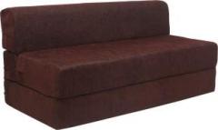 Uberlyfe 3 Seater Sofa Cum Bed Perfect for Guests Chennile Fabric Washable Cover Dotted Brown| 6' X 6' Feet. Double Sofa Bed
