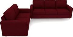 Urban Ladder Apollo Compact Fabric 3 + 2 Sangria Red Sofa Set