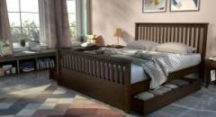 Urban Ladder Athens Solid Wood Queen Bed With Storage