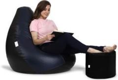 Urban Style Decore XXXL Most Comfortable Prefilled Ready To Use Bean Bag With Footrest Teardrop Bean Bag With Bean Filling