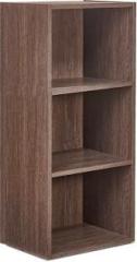 Usha Shriram Book Cabinet | Easy install| 3 sections | Sturdy & Durable | Dark Walnut | Engineered Wood Open Book Shelf