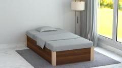 Vcreatestore Engineered Wood Single Box Bed