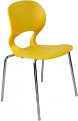 Ventura Armless Cafetaria Chair in Yellow Colour