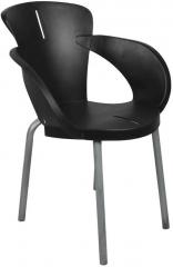 Ventura Wing Arm Cafetaria Chair in Black Colour
