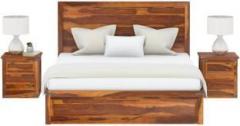 Versatile Solid Wood Bed + Side Table + Dressing Table