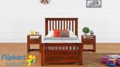 Vintej Home Home Style Solid wood Contemporary style Single Size Bed With Out Storage In Honey Finish By Vintage Home Solid Wood Single Bed
