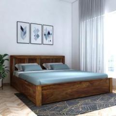 Vintej Home Sheesham Wood Solid Wood Queen Box Bed