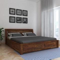 Vintej Home Woodser Box Sheesham Solid Wood King Box Bed