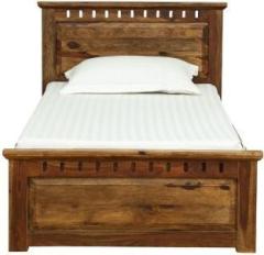 Vishwakarma Antique Jodhpuri Handcrafted Solid Wood Single Box Bed