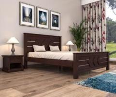 Vrikshh Wooden King Size Bed for Bedroom | Solid Wood Bed Room Without Storage Solid Wood King Bed