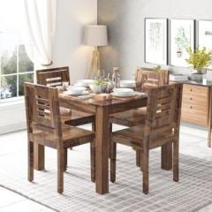 Waitrose Wooden Solid Sheesham Wood Dining Table 4 Seater Dining Table Set with 4 Chairs Dining Room Furniture Wood Dining Table 4 Seater | Honey Finish Solid Wood 4 Seater Dining Table