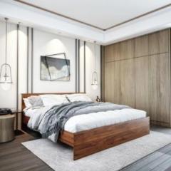 Wakefit Taurus with 17.5 cm Floor Clearance Engineered Wood King Bed