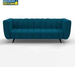 Wakeup India Mushy Premium Fabric Sofa Pocket Spring Cushion Polished Wood Leg 1Year Warranty Fabric 3 Seater Sofa