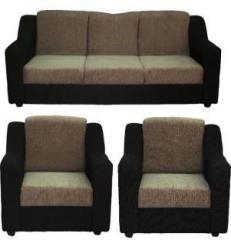 Westido Jamaican Fabric 3 + 1 + 1 Grey Black Sofa Set