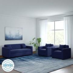 Westido Lowkey Beige Fabric 3 + 1 + 1 Sofa Set