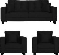 Westido Quinn Fabric 3 + 1 + 1 Black Sofa Set