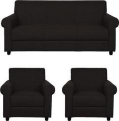 Westido Santiago Fabric 3 + 1 + 1 Black Sofa Set