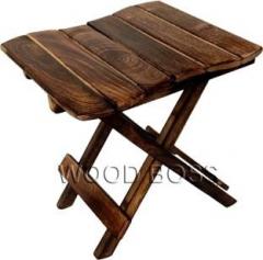 Woodboss Wood Boss Wooden Folding table for living room | Wooden Foldable stool for Home and Kitchen Solid Wood Side Table