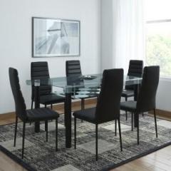 Woodness Vatican Glass 6 Seater Dining Set