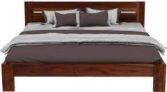 Woodstage Sheesham Wood King Size Bed Without Storage Wooden Double Bed Solid Wood King Bed